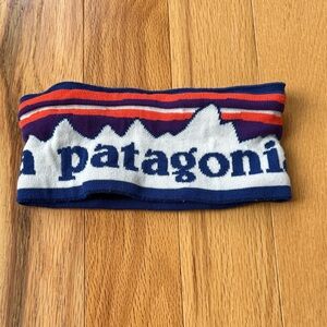 Patagonia Blue and Red Mountain Winter Headband